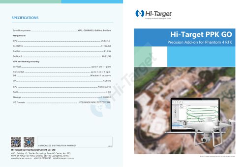 Hi-Target/ PPK Go Software for Phantom 4 RTK