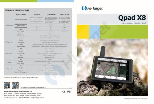 Hi-Target/Rugged Tablet/ Qpad X8