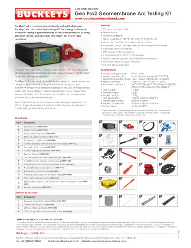 Datasheet: Geo Pro2 Geomembrane testing kit