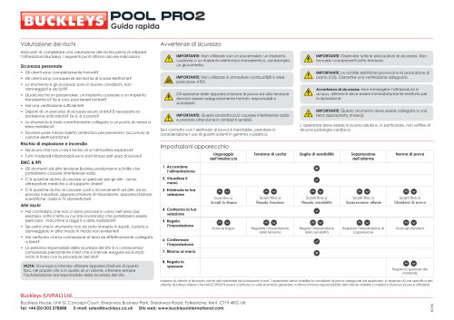 Quick start guide: Pool Pro2 - swimmingpool leak detector kit