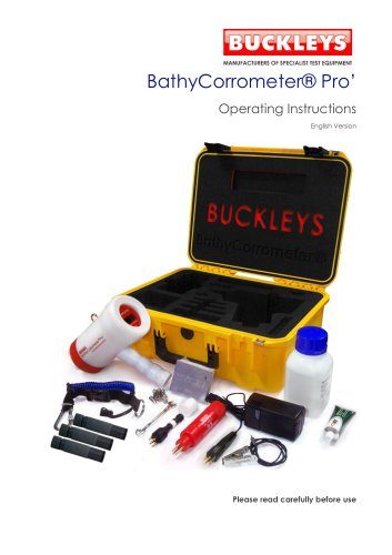 User Manual: BathyCorrometer® Pro'