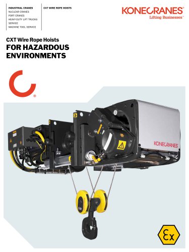 CXT Wire Rope Hoist for Hazardous Environments