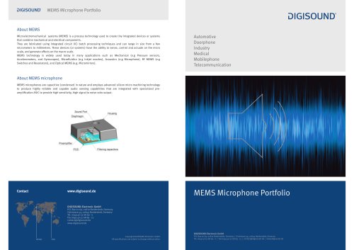 MEMS Microphone Portfolio