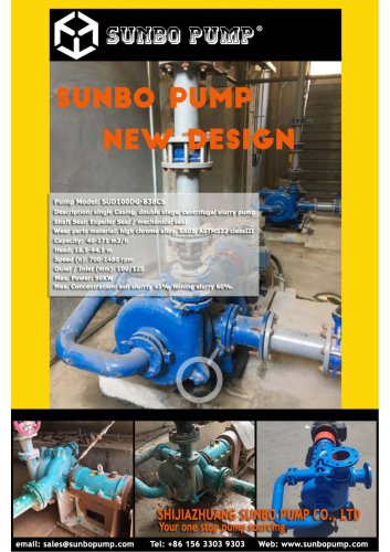 Single Casing ,double stage centrifugal Slurry pump