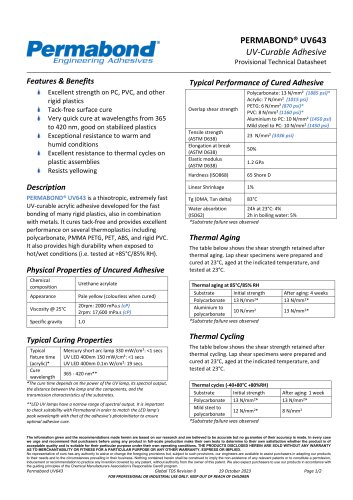 PERMABOND&reg; UV643
