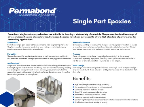 Single Part Epoxies