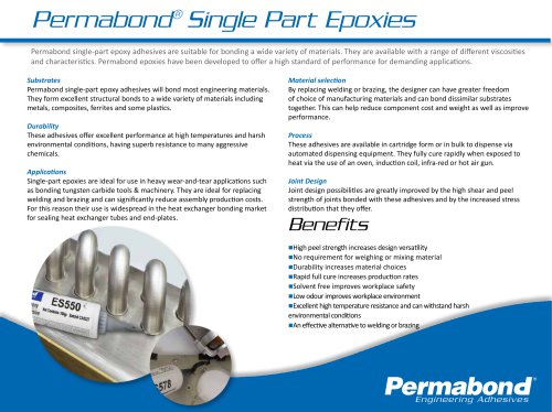 Single Part Epoxies