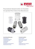 Air operated pinch valves from Manufacter