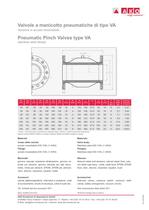 Valvole a pinza; Valvole a manicotto pneumatiche con raccordo a flangia AKO-Serie VA - 2