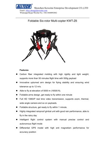 Police Foladable Drone KWT-Z6M