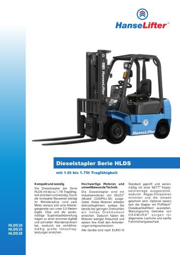 HDLS series diesel powered forklift trucks