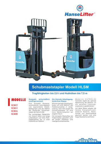 HLSM series reach trucks