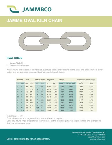 JAMMB OVAL KILN CHAIN