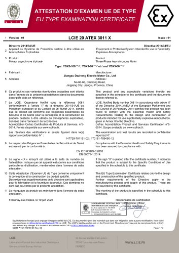 ATEX Cert.YBX3  80-355