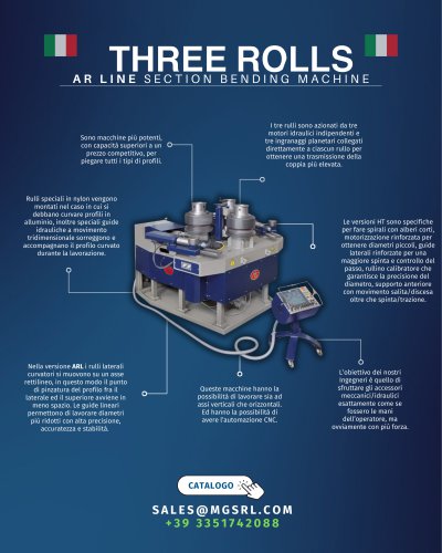 MG 3-rolls profile rolling machines