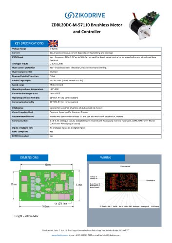 ZDBL20DC-M-57110 Brushless Motor and Controller