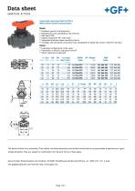 Linear ball valve type 546 Pro PVC-U  With solvent cement sockets metric