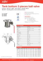 Tank bottom 3 pieces ball valve
