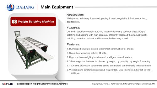 Weight Batching Machine