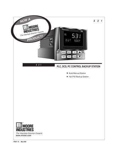 531 - 1/4 DIN PLC, DCS, PC Control Backup Station