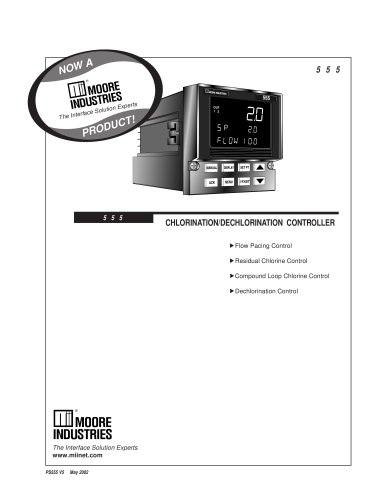 555 - 1/4 DIN Chlorination/Dechlorination Controller