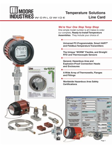 Temperature Sensors, Transmitters and Assemblies