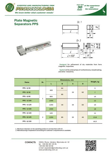 Plate Magnetic Separators PPS