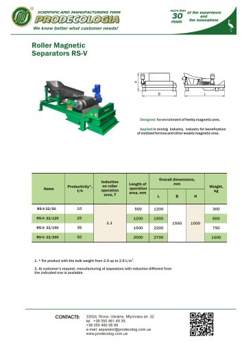Roller Magnetic Separators RS-V