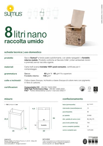 8 litrinano  raccolta umido