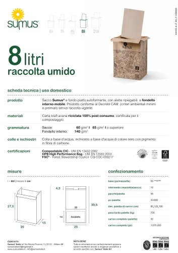 8litri raccolta umido 