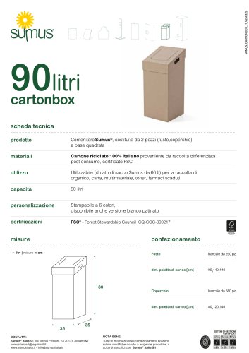 90 litri cartonbox
