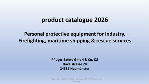 Product catalogue 2026