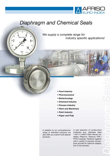 Diaphragm and chemical seals