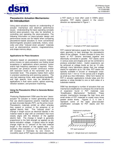 An Introduction to Piezo-Actuation