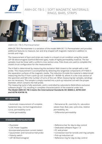 RINGS, BARS, STRIPS - CHARACTERIZATION OF SOFT MAGNETIC MATERIALS