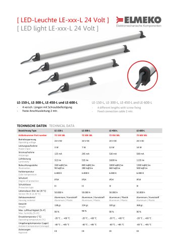 LE-150-L LED-Leuchte (72 15E 58L)