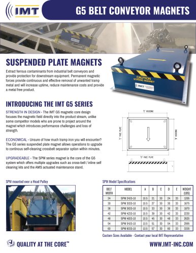 Suspended Plate Magnets