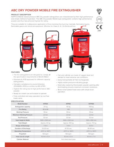 ABC DRY POWDER MOBILE FIRE EXTINGUISHER