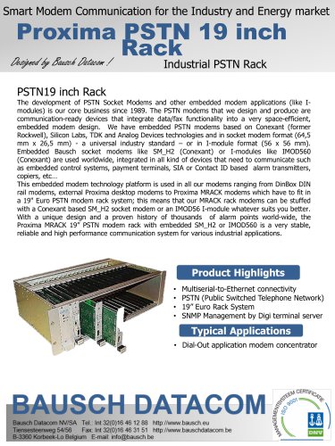 Proxima PSTN 19 inch Rack