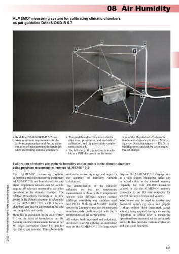 Calibrating climatic chambers
