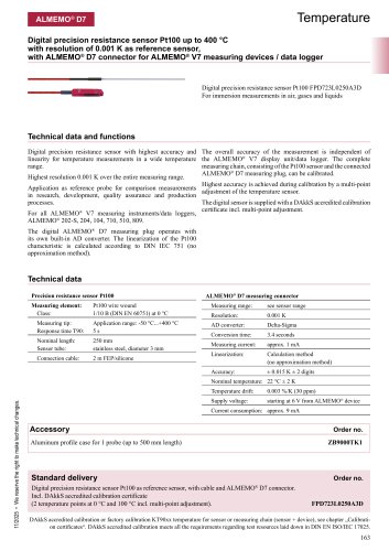 Digital precision resistance sensor Pt100 