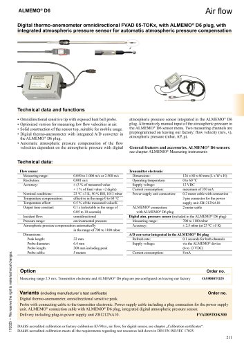 Digital thermo-anemometer