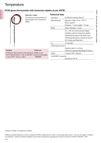 Glass thermometer 