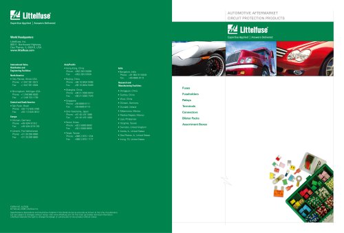 Littelfuse International Automotive Aftermarket Catalog