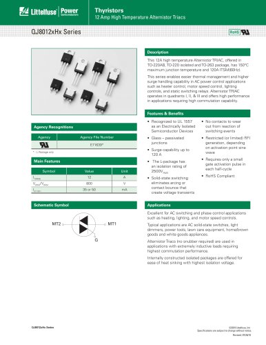 Thyristors QJ8012xHx Series