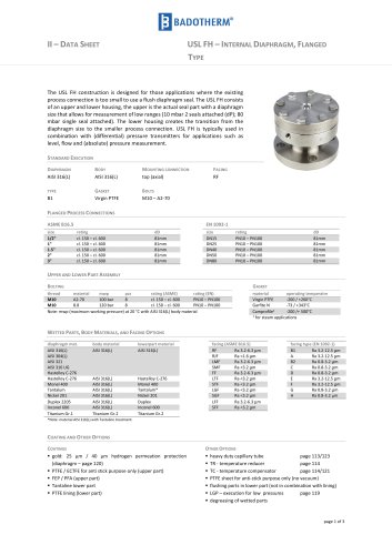 USL-FH internal diaphragm flanged type