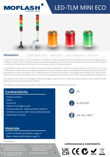 Scheda tecnica - Lampeggiante LED-TLM 30mm