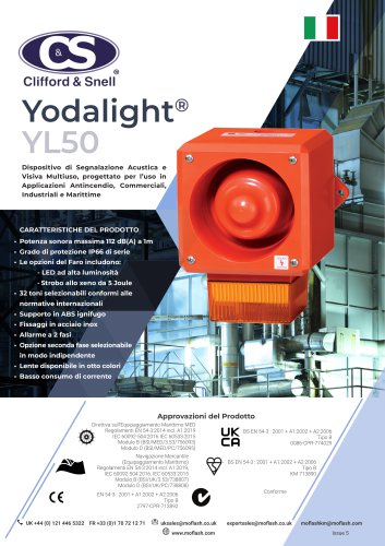 Scheda tecnica - Segnale acustico/visivo C&S YL50