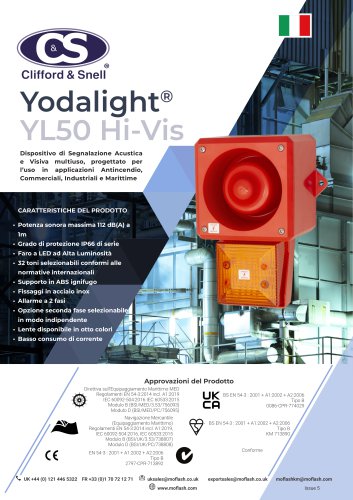 Scheda tecnica - Segnale acustico/visivo C&S YL50 Hi Vis