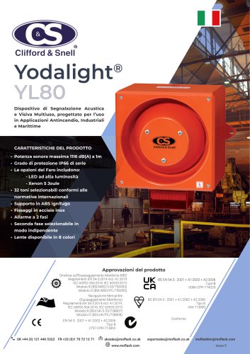 Scheda tecnica - Segnale acustico/visivo C&S YL80